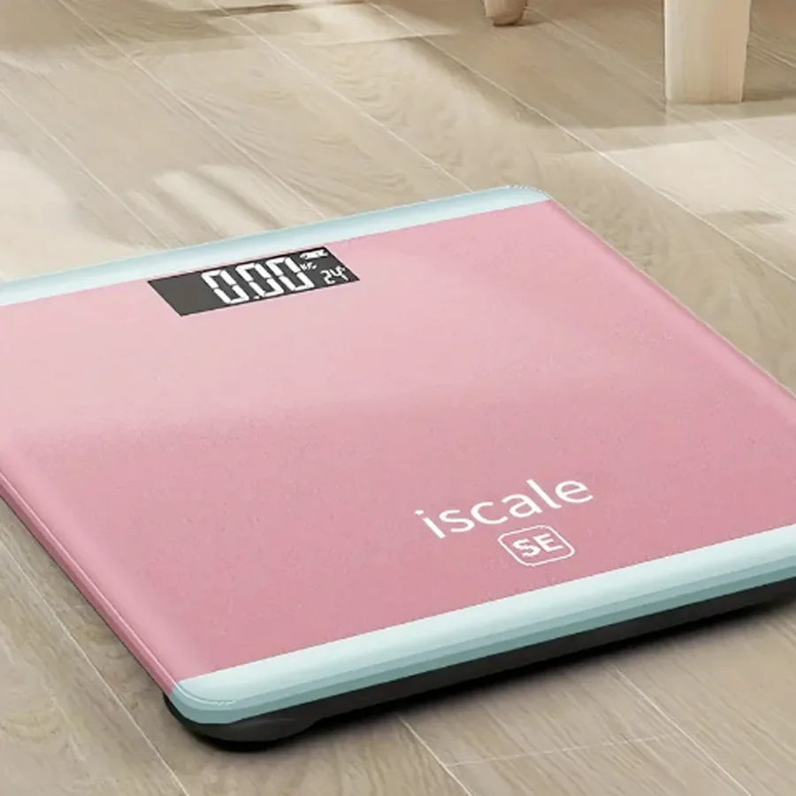 Smart Rose Gold Mini Body Weight Scale-Accurate Electronic Scale for Home Use with Easy-to-Read Display and Auto On/Off Function