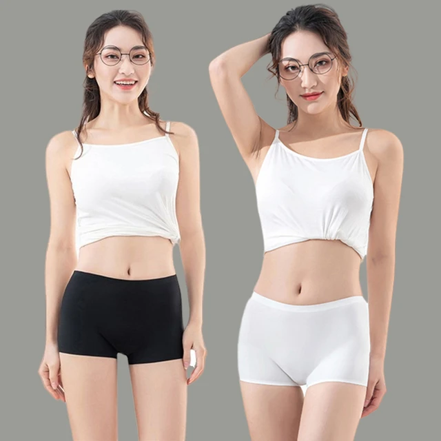 Seamless Silk Boxers Women, Women Underwear Shorts