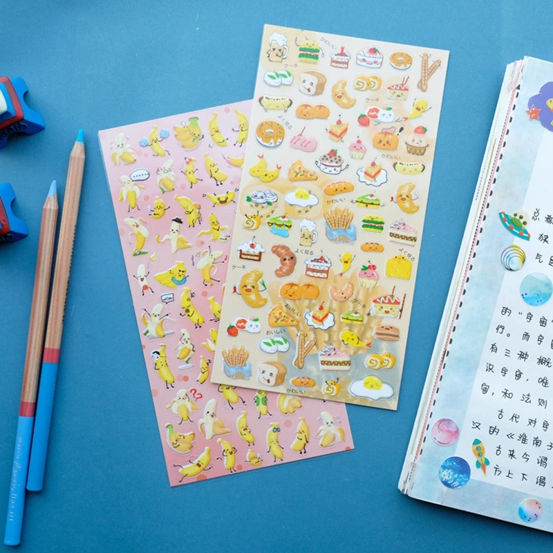 Nekoni Space Planet Stickers for Scrapbooking Material Junk Journal Cute Sticker DIY Hobby Handicraft Stationery Supplies