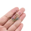 Nail Piercing Charm Dangle Nail Art Decoration Metal Alloy Design Nails Pierced Punk Charms 1080pc Open Ring Nails Art Acessorie 6