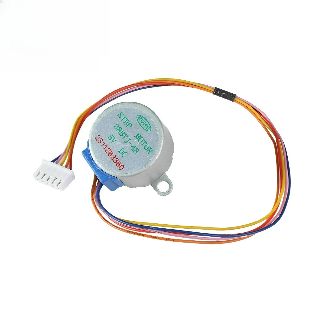 28BYJ-48 스테퍼 모터 키트 5V/12V 4상 5선 스테퍼 모터(ULN2003 드라이버 보드 테스트 모듈 포함) 아두이노 DIY 프로젝트용
