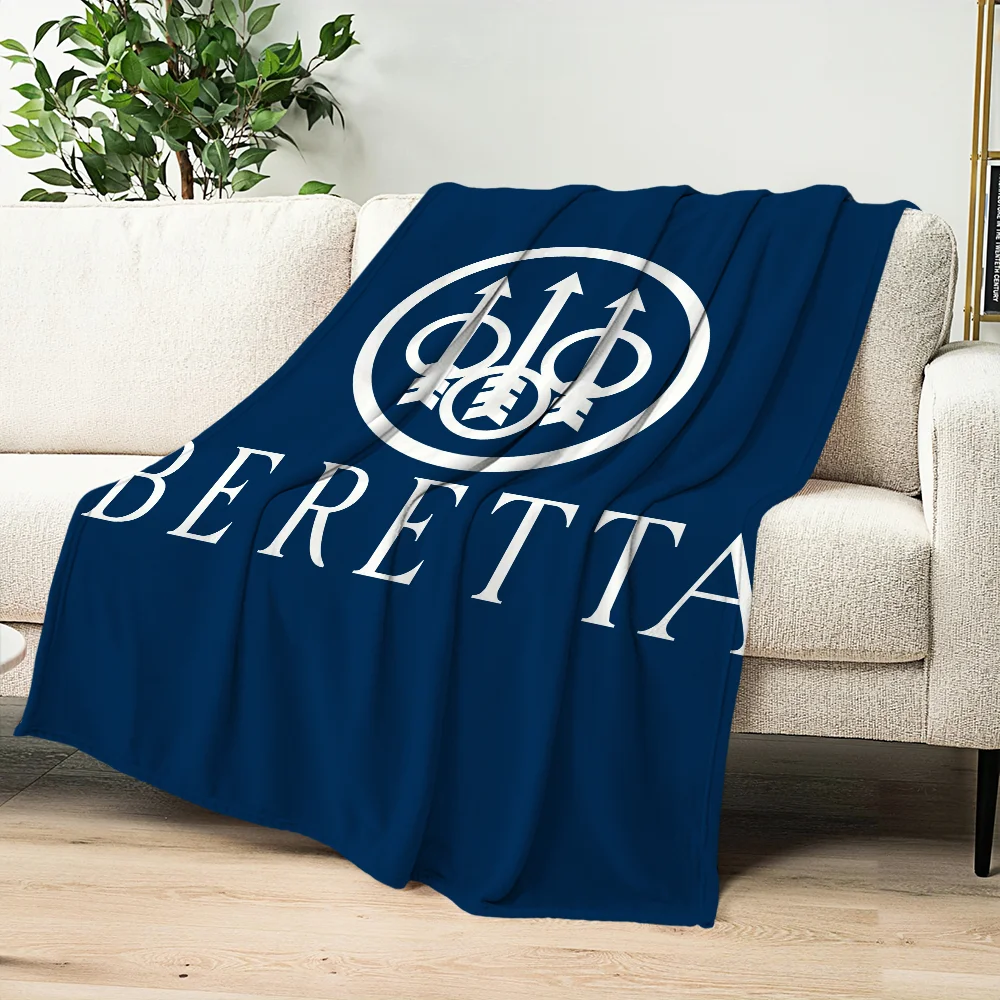 Fashion Gun B-Beretta Cool Blanket Skin friendly comfort warm soft plush blanket suitable sofa living room office bedroom 5