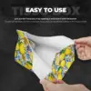 Custom Mediterranean Lemons Tiles Tissue Box Cover PU Leather Rectangular Facial Tissue Box Holder for Bathroom Home 4