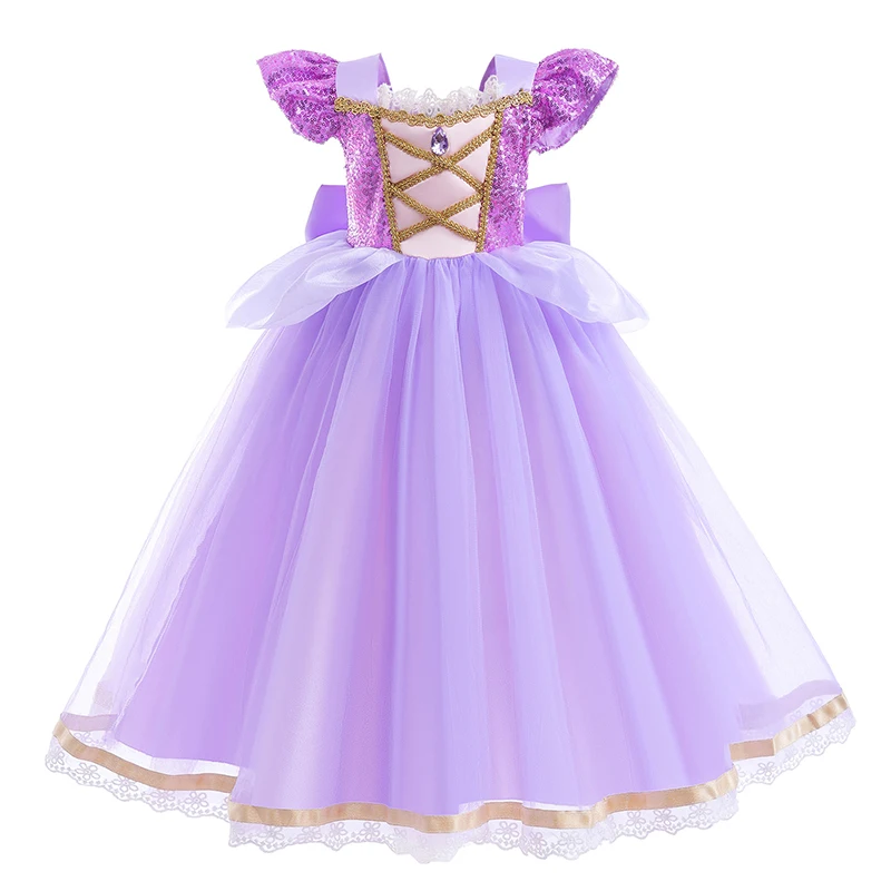 

Children's Long Hair Princess Sofia Princess Dress Summer New Children's Dress