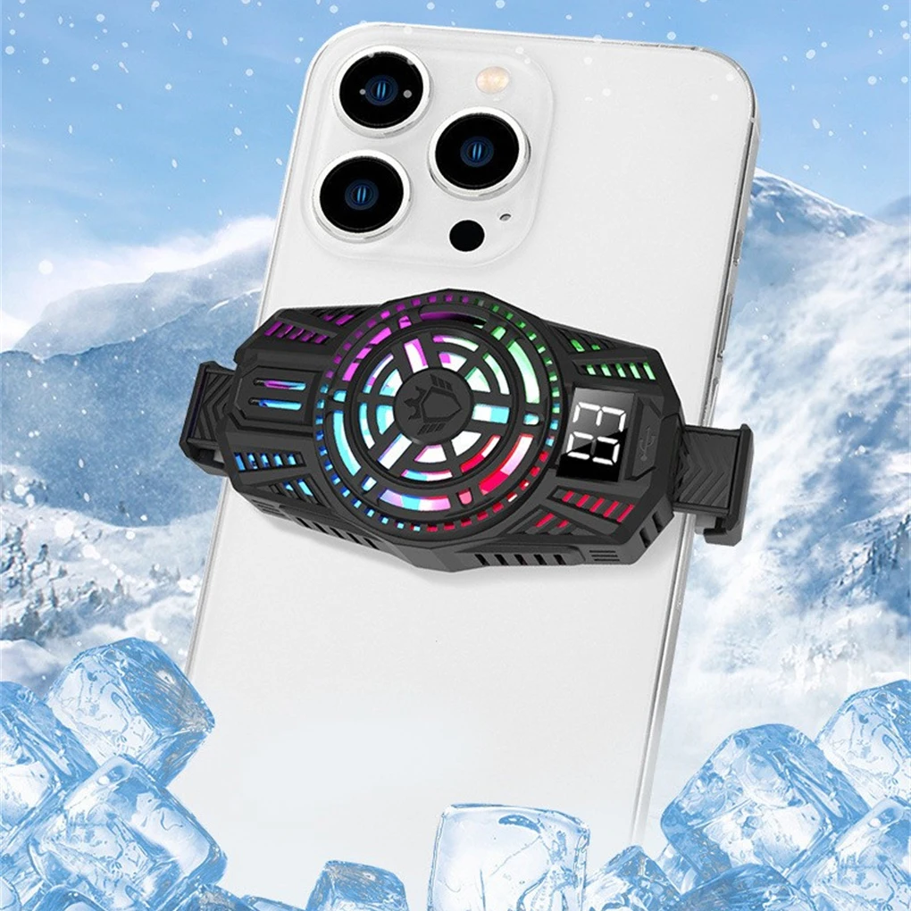 

Mobile Phone Radiator High Temperature Cooling Fan USB Rechargeable Cool Exhaust Heatsink Household Outdoor White