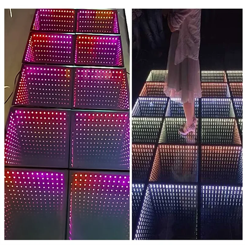 LED Flashing Mirror Carpet Aisle Runner With Remote controller Bar Club Wedding T Station Stage Decoration Props