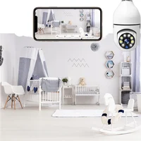 Caméra de Surveillance à ampoule HD 1080P E27, antivol, moniteur de sécurité intérieure et extérieure, sans fil, WiFi, Vision nocturne, Audio IP 4