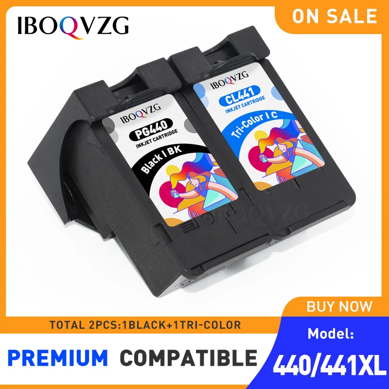 

IBOQVZG PG 440 CL 441 Ink Cartridge for Canon PG440 CL441 440XL 441XL For Canon Pixma MG2180 MG2240 MG3180 MG4180 MG4280 Printer