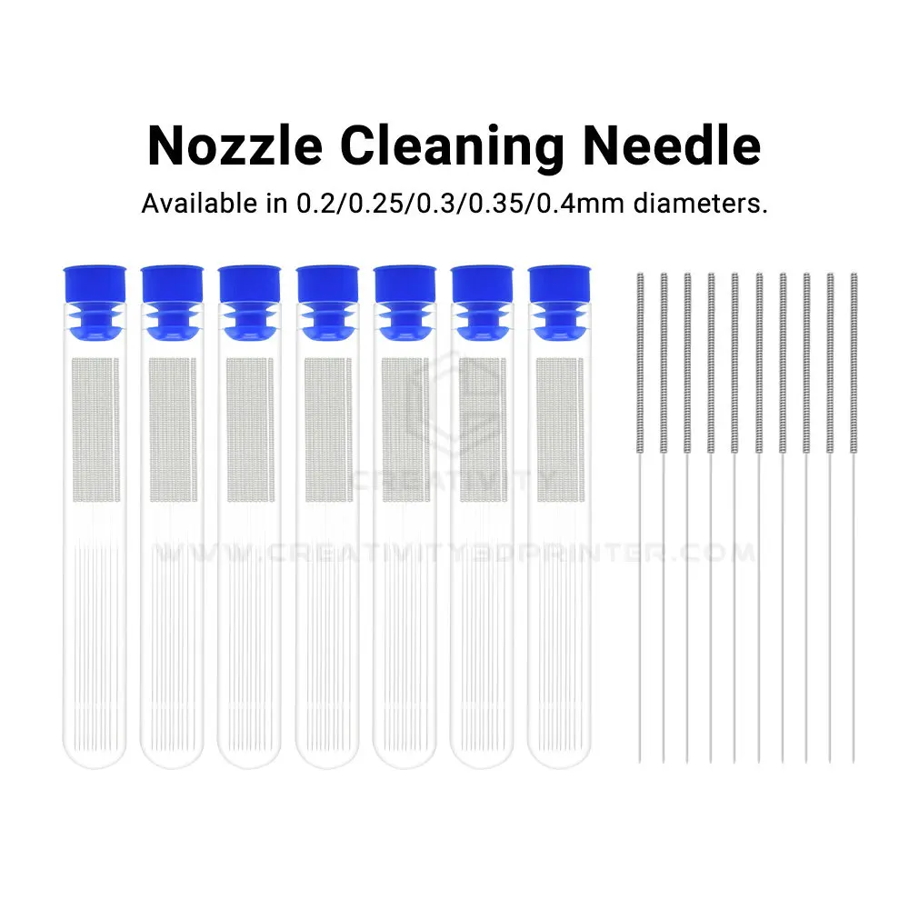10PC Nozzle Cleaning Needle 0.2/0.3/0.35/0.4mm Nozzle Cleaning Tool Drill For MK8/V6/Volcano Nozzle Ender3 Labx1 3d printer