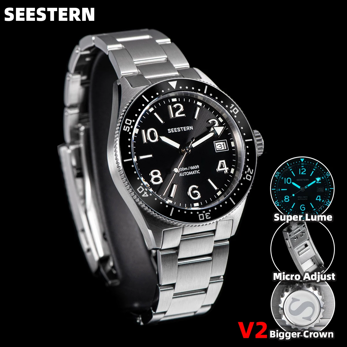 SEESTERN Diver Men Watch Automatic Mechanical Wristwatches NH35 ...