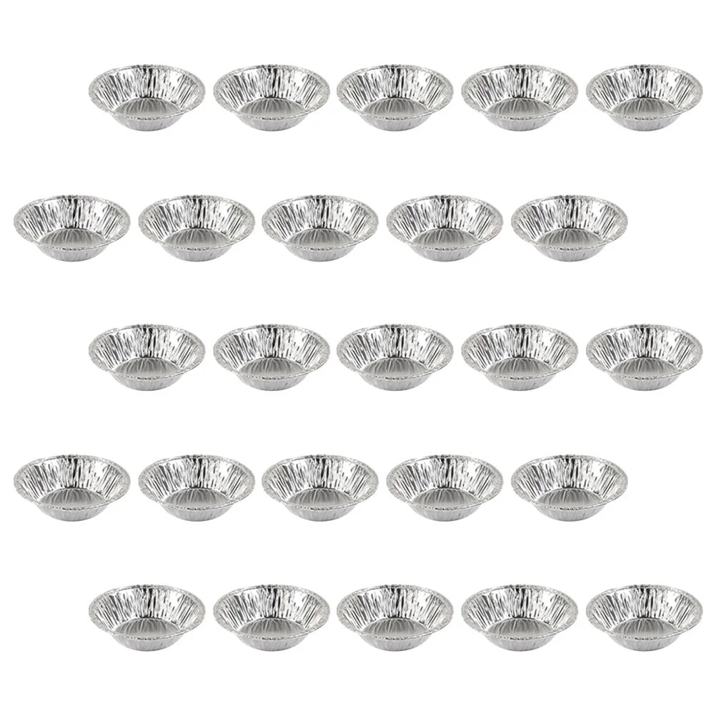 

300pcs Egg Tart Tinfoil Molds Baking Egg Tart Tray Round Egg Tart Trays Tinfoil Mini Tart Molds