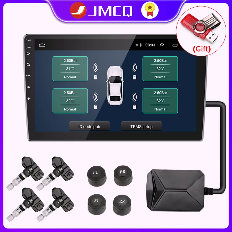 USB Android TPMS Tire Pressure Monitoring System Display Alarm System