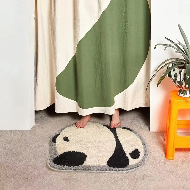 

Cute Panda Bedroom Floor Mat Bathroom Door Mat Door Absorbent Floor Mat Bathroom Carpet Toilet Foot Mat Household Non-Slip
