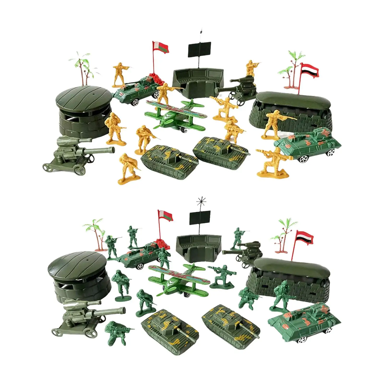 25Pcs 5cm Action Figure with Tanks Model Playset DIY for Children