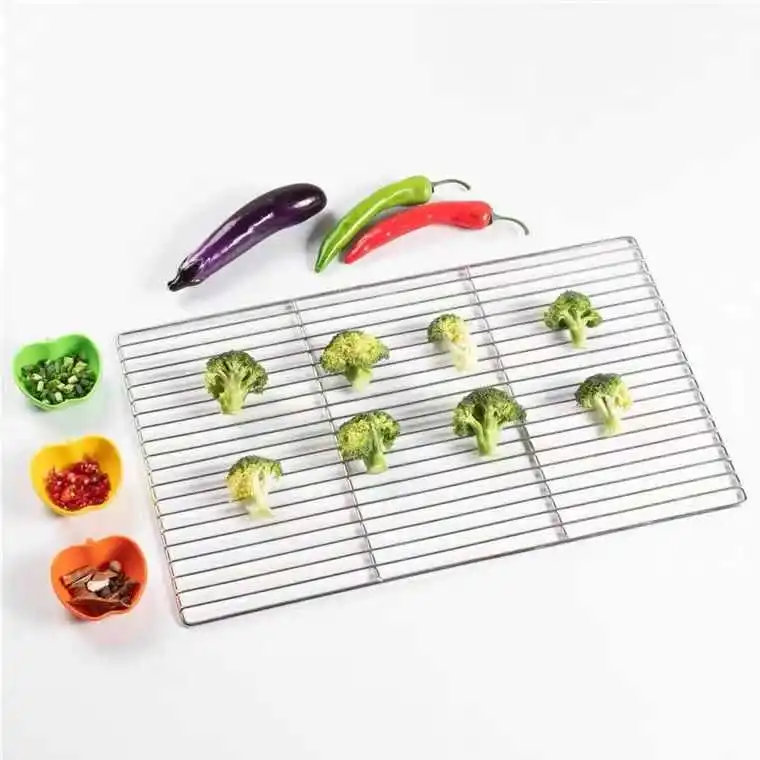 Stainl Steel Galvanized Rectangular BBQ ill Net round Steak id Cake Cooling Net Thi Outdoor Barbecue Wire Me