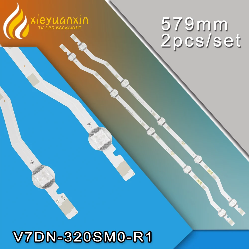 2Pcs 32 ''579Mm Striscia Tv Retroilluminata A Led Per Samsung 32In 5Led Csp V7Dn-320Sm0-R1 Cy-Jm032Aghv1V Muslimexayue32M4000