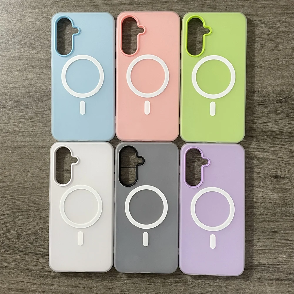 Vibrant Candy Color Magnetic Matte Phone Case - 2-in-1 Design
