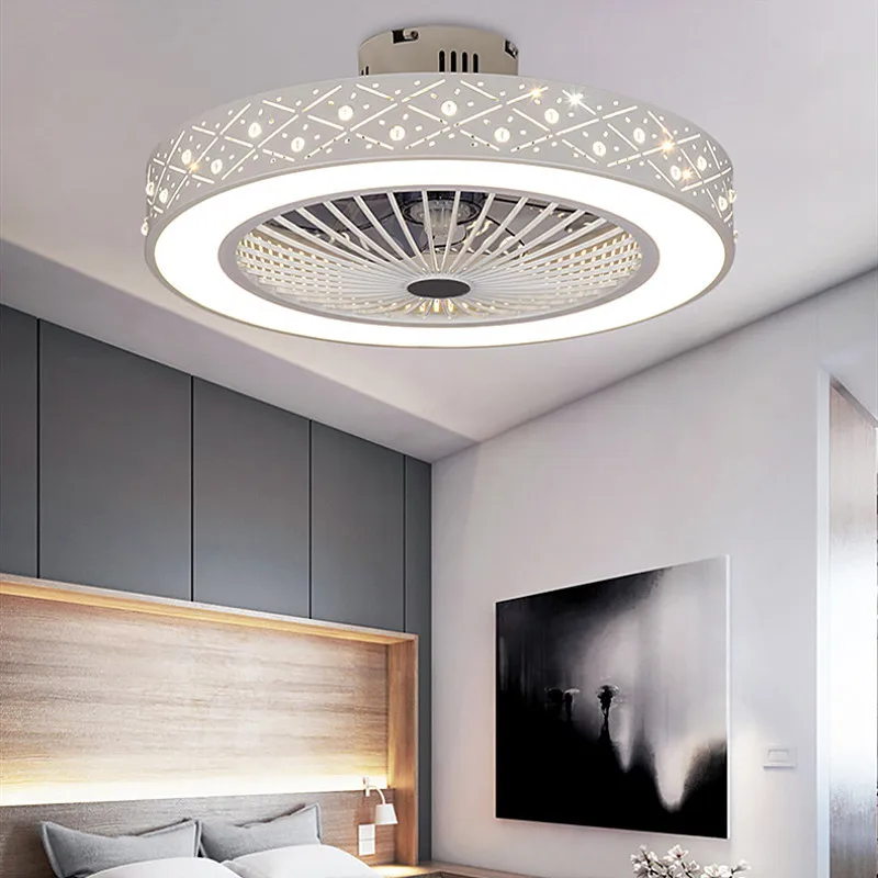 Modern Lighting Ceiling Fan Remote Control Ceiling Fan With Light For Kitchen Bedroom Restaurant Decor Dimmable Lamp