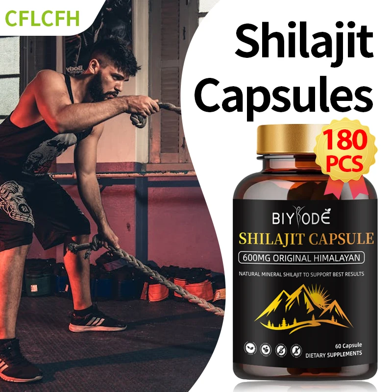 

Shilajit Capsule 600mg Original Pure Himalayan Energy Endurance Immune Support Fulvic Acid & Trace Minerals Dietary Supplement