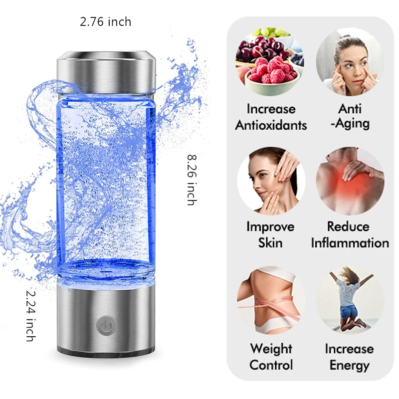 Générateur de Loniseur à Coupelle d'Eau Électrolytique à Bouteille d'Eau à  Hydrogène Riche 