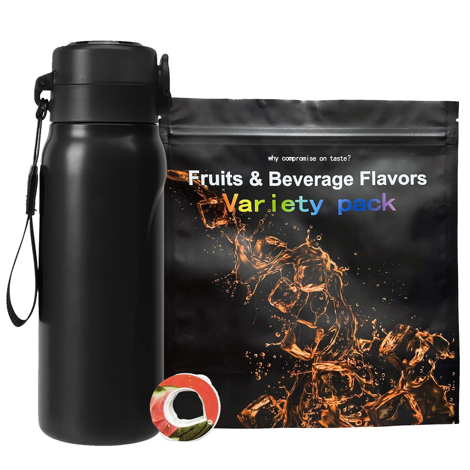 Bouteille d'eau à saveur aléatoire avec paille en plastique, gobelet anti-fuite pour sports de plein air, fitness, 1 pièce  15