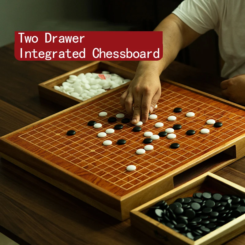 럭셔리 하이 퀄리티 Go Chess 휴대용 보드 게임, 어린이 Go Chess Weiqi 우드 보드 Scacchiera 체스 세트, Gobang