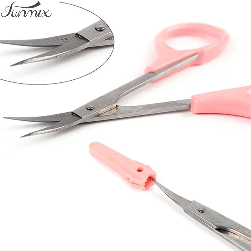 Eyebrow Scissors Eyebrow Trimmer Eyebrow Trimmer Set Professional Eyebrow Scissors Trimmer Straight Head or Angle Head for Volume Eyelash Extension Makeup Tool