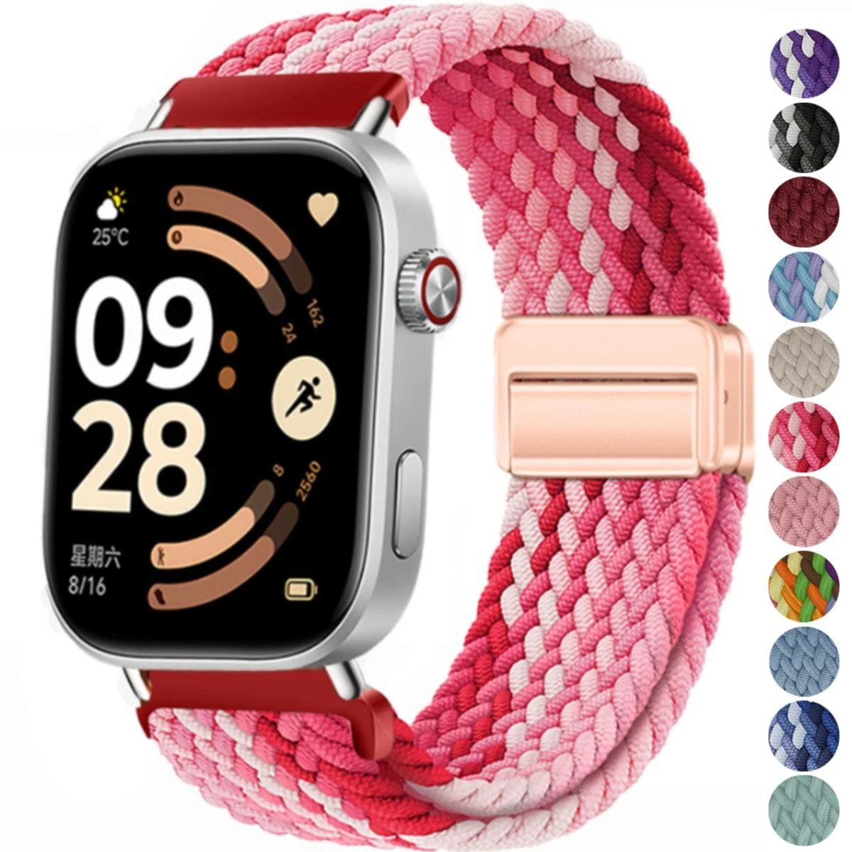 Magnetic Braided Nylon Loop Adjustable Sport Band Strap Replacement Bracelet