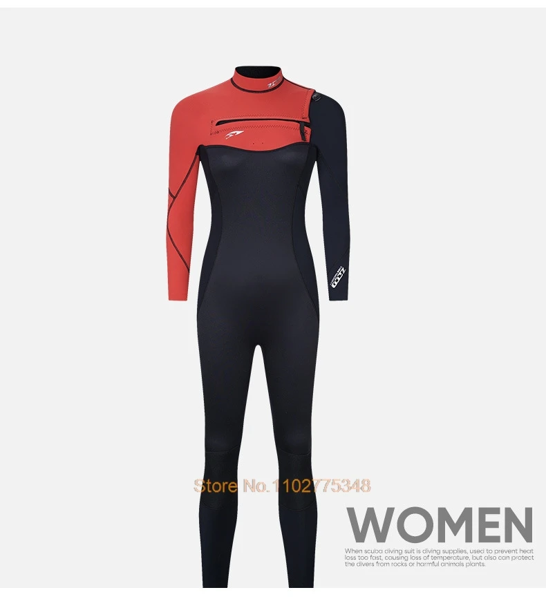 Neoprenanzüge für Männer und Frauen, Neopren-Surfanzug, Neoprenanzug, Brustreißverschluss, 3/2 mm, Ganzkörper-Tauchfell zum Surfen, Tauchen, Schnorcheln, Kajakfahren – Detail 17