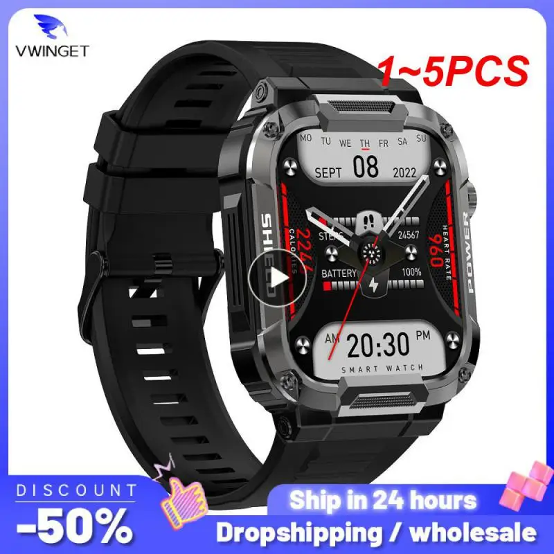 

1~5PCS New Full Touch Smart Watch Men For Android Blood Pressure Oxygen Fitness Watch 5 Atm Waterproof Military