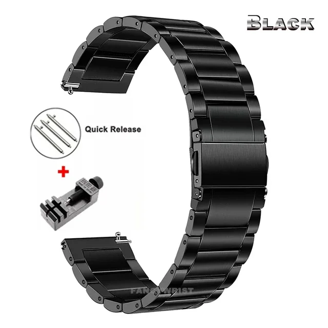 Premium 22mm Titanium Metal Watch Strap Bracelet
