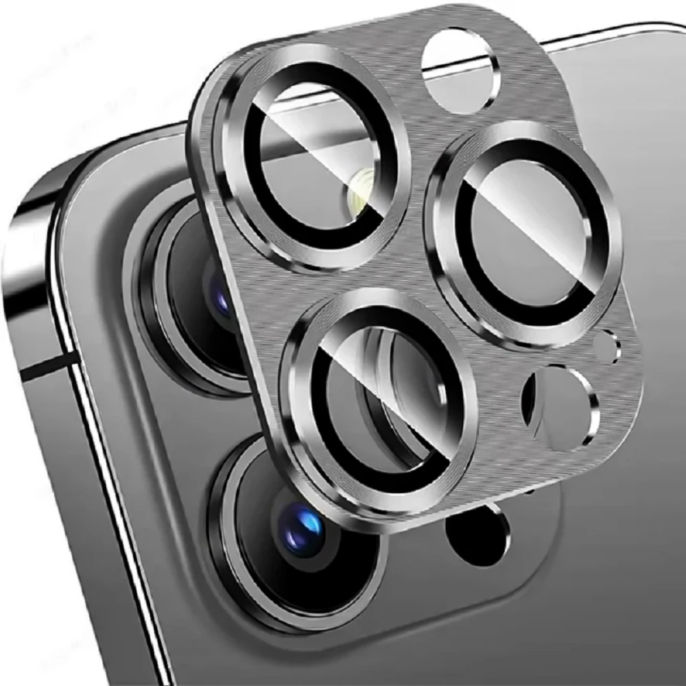 Enhanced Full Cover Metal Camera Lens Protector with Tempered Glass