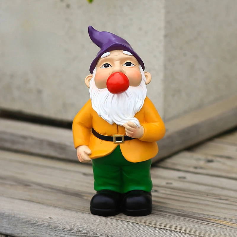 

Resin dwarfs blowing bubbles ornaments outdoor garden decoration birthday gifts home decoration crafts
