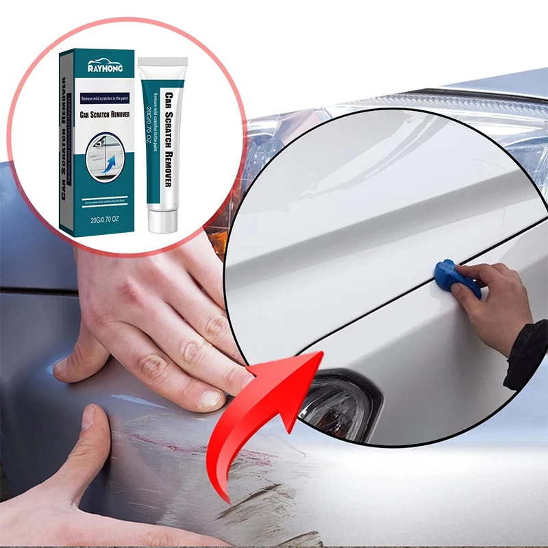 Car Scratch Remover Polishing Paste With Sponge Paint Care Remove Scratch Repair Broken Paint Smooth Car Body