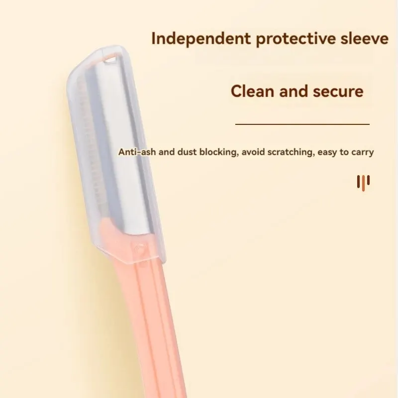 4pcs Eye-brow Knife WOMEN'S Makeup Eyebrow Shaping Tool Suit Stainless Steel Eye-brow Knife Eyebrow Scraper Beginner