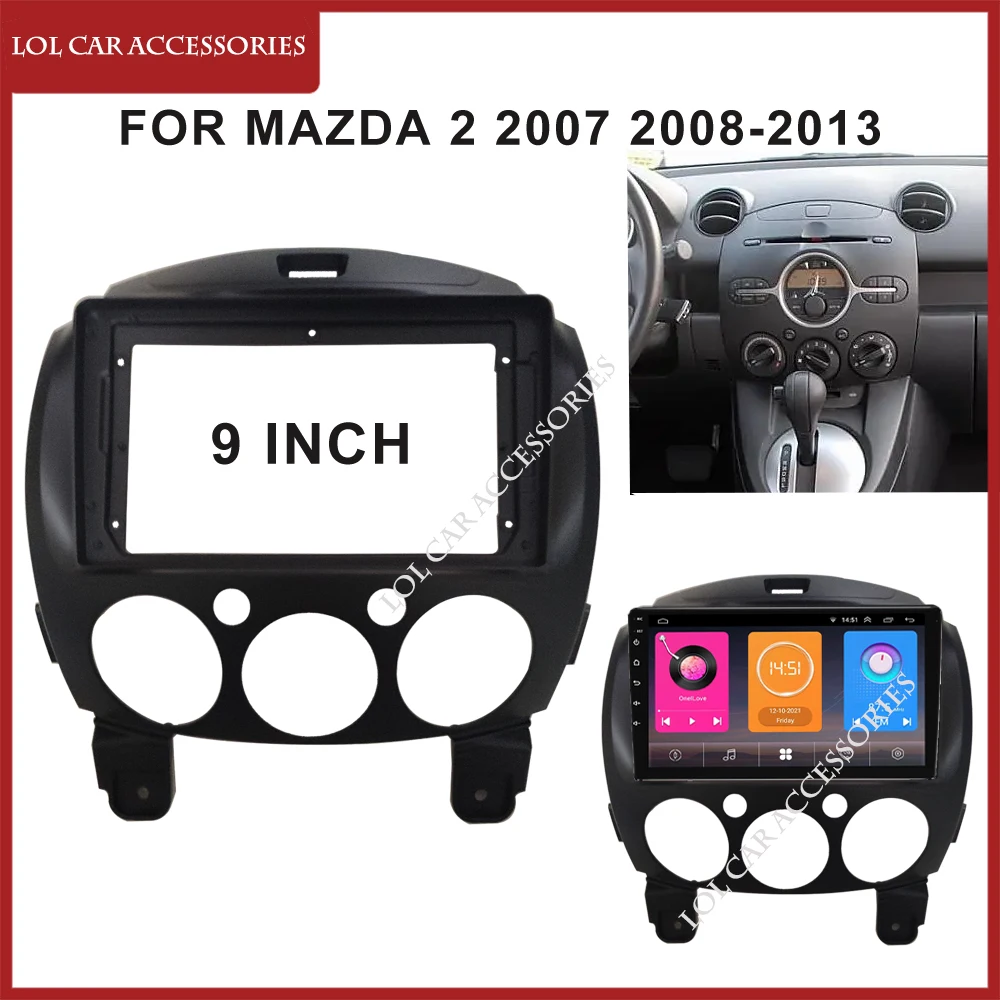  2 MAZDA2 2007-2013  ڵ  þ, ȵ̵ MP5 GPS ÷̾, 2Din  , ׷  г , 9 ġ, 6 