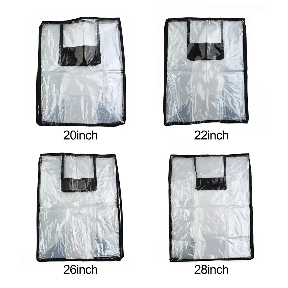 Practical Useful Luggage Cover Protector Transparent+black Travel Waterproof 1pcs Anti-scratch Freeze-proofing