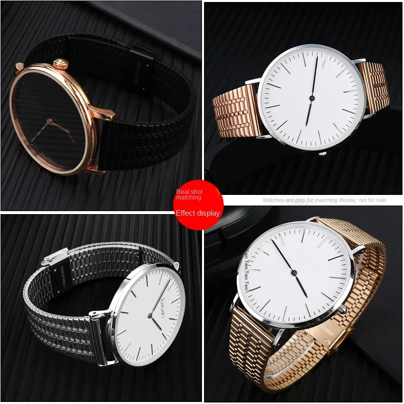 Sleek Stainless Steel Quick Release Watchband - Unisex Sizes 18mm, 20mm, 22mm