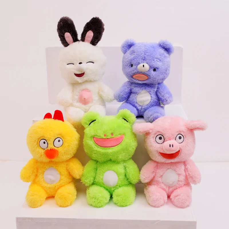 

Cute Stuffed Animals Plush Toy Rabbit Frog Pig Chick Bear Plushies Doll Lovely Soft Kids Toys for Girls Boys Birthday Gifts