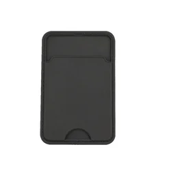 Universal Adhesive Card Holder Wallet for Smartphones - Secure TPU Phone Pouch and Back Sticker (Black)