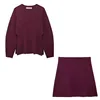 Willshela Women Fashion 2 Piece Set Single Breasted Jacket & Vintage Back Zipper High Waist Midi Skirt Female Chic Skirts Set 5