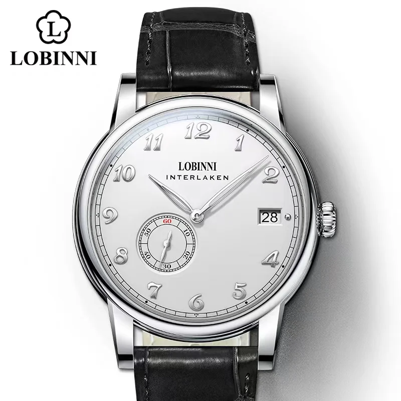 Lobinni Hangzhou 5000A Micro-Rotor Movement Men Automatic Watches Menchical Male Ultra-Thin Mens Wristwatch Business 1888 micro usb otg cable male extra power to female usb for smartphone tablet connect to external hard drive disk usb drive