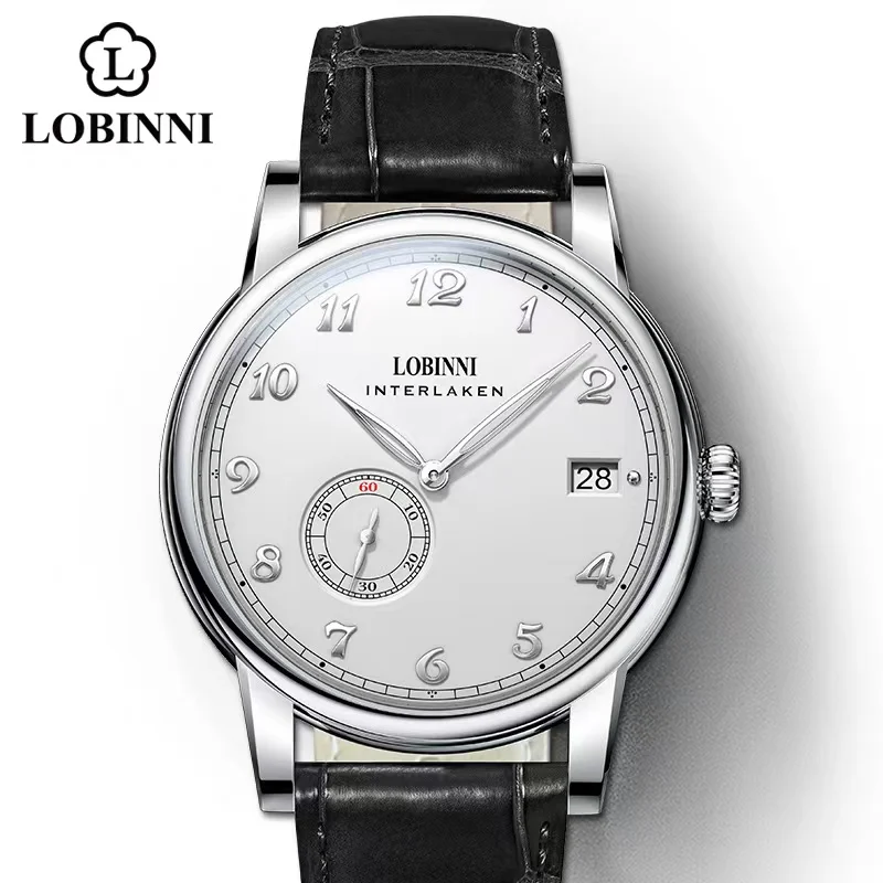 Lobinni Hangzhou 5000A Micro-Rotor Movement Men Automatic Watches Menchical Male Ultra-Thin Mens Wristwatch Business 1888 men sexy micro thongs cool silk elephant trunk underwear kawaii thongs cockring ass sexy underwear string sex male thong