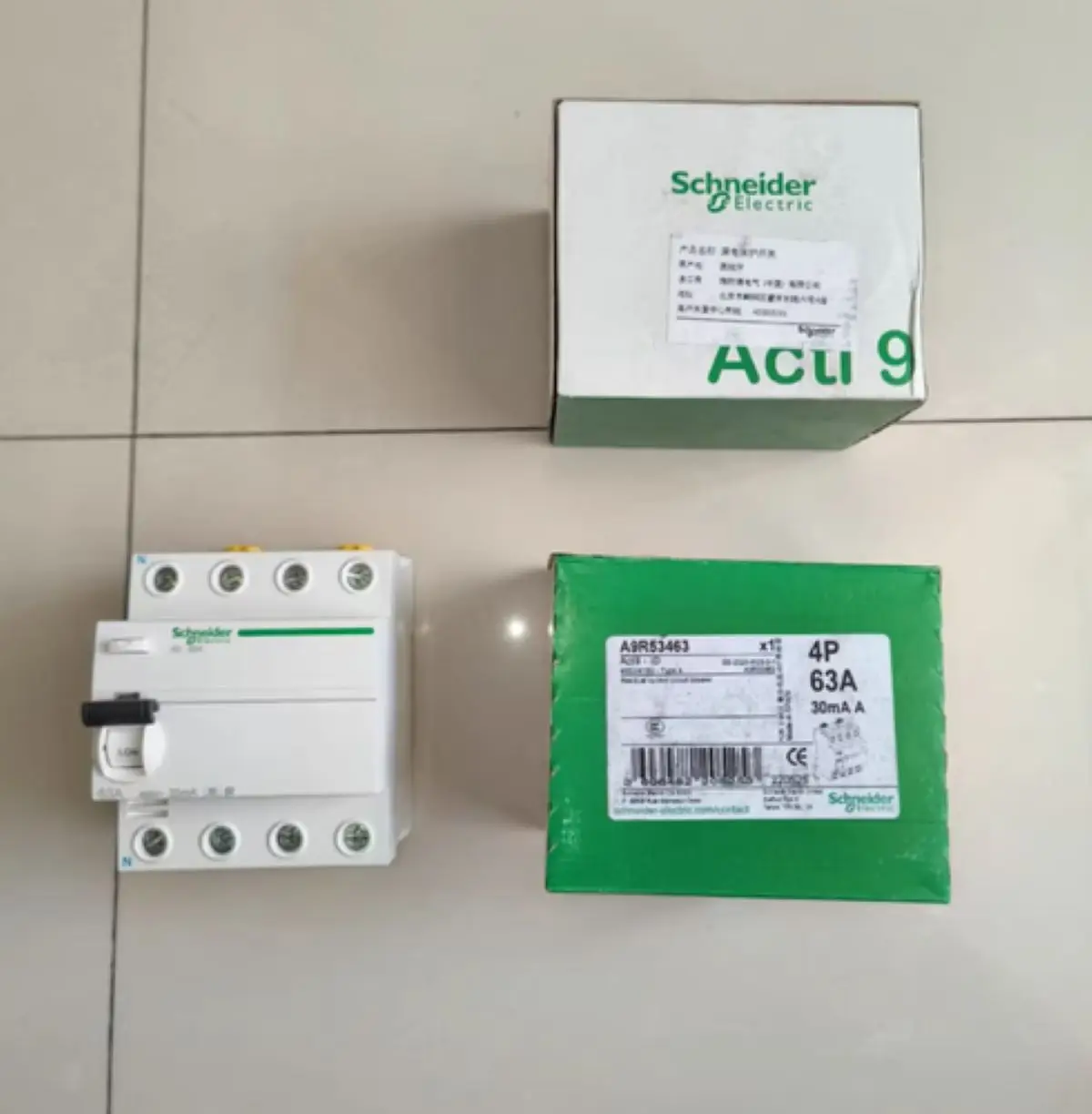 A9R53463 iID 4P 63A 30mA A RCCB 회로 차단기