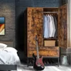 Armoire, Wardrobe Closet with Hanging Rod, Bedroom 71" Freestanding Wardrobe Cabinet with Doors, Adjustable Shelves and Drawer 1