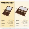 SeamiArt 1pc Black Walnut Wood Rectangle Painting Box with Palette Half Pans for Watercolor Subpackage Storage Art Supplies 6
