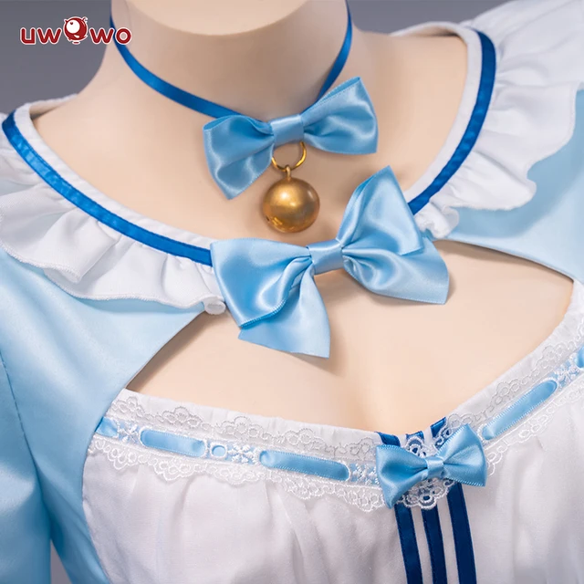 In Stock UWOWO Game NEKOPARA vol 4 Vanilla Maid Dress Cosplay Costume Chocola Vanilla Cute Blue