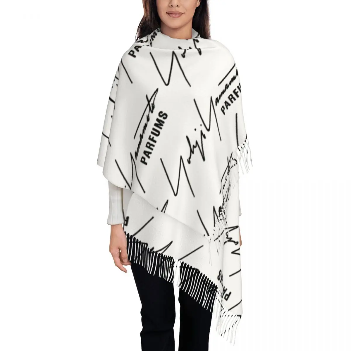 

Y-3 Y3 Logo Shawl Wraps for Womens Warm Long Soft Scarf Yohji Yamamoto Pashminas Shawl Scarves