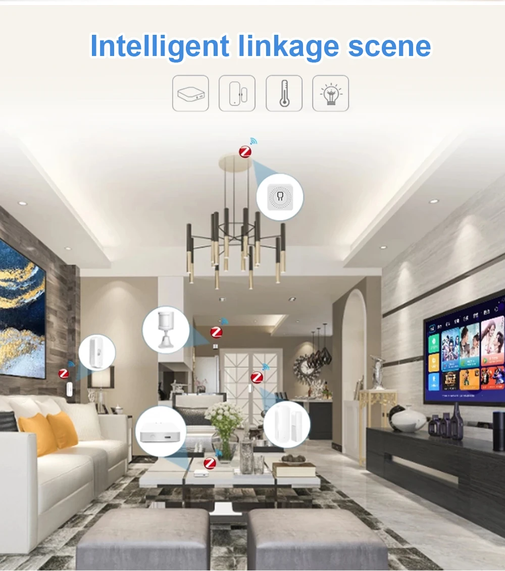 Zigbee 스마트 문짝 센서, 윈도우 문짝 센서 알람, 홈 보안용 접촉 센서, 스마트 홈 자동화, Ale 호환