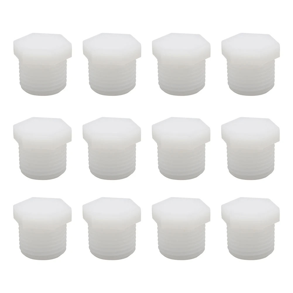 12Pcs RV Water Heater Drain Plug 1 Inch PVC Pipe Connector Plug For Cold Water Systems NPT Threads Drain Plug Acesssories 1pc 3 4 faucet decorative cover telescopic tap hole cover wall shower pipe plug connector for shower kitchen faucet accessories